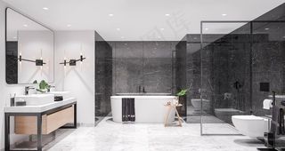 现代浴室 高清图 素材图片