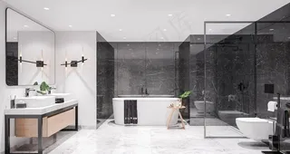 现代浴室 高清图 素材图片