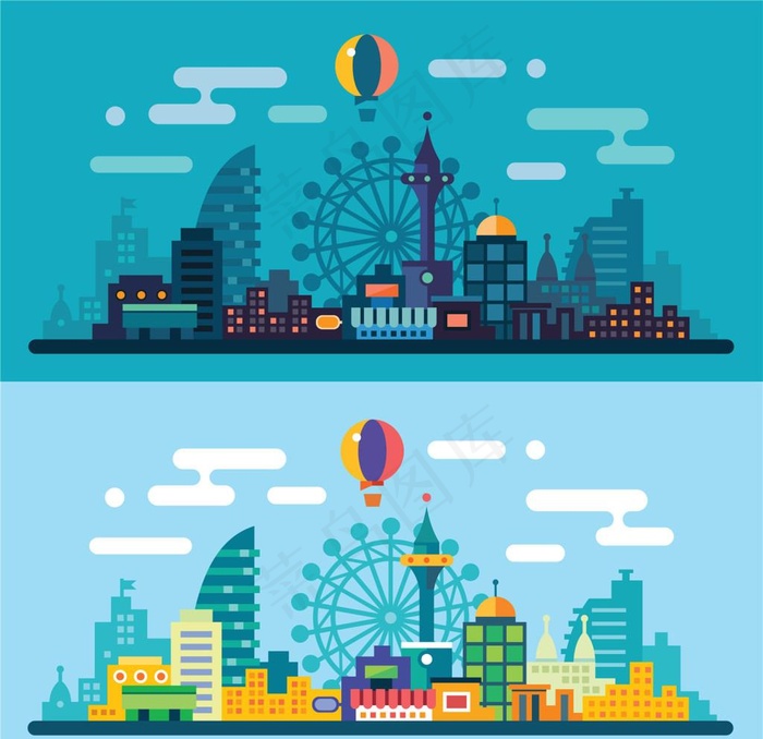 扁平化建筑图片