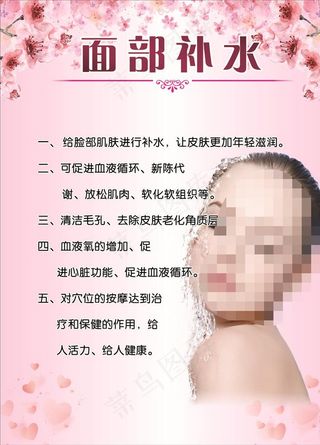 面部补水美容海报图片
