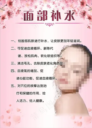 面部补水美容海报图片