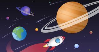 外太空宇宙插画图片