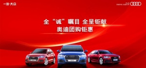 奥迪 团购 汽车 红底 喜庆图片