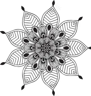 曼陀罗花纹图片