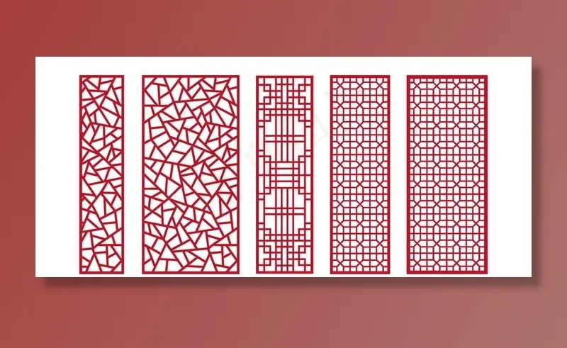 常用窗花  复古窗花图片ai矢量模版下载