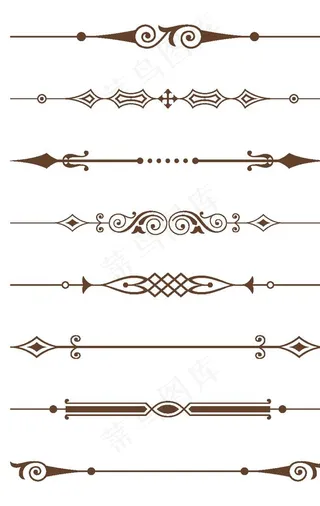 英伦风花纹分割线图片