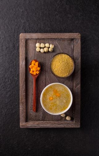 莲子小米粥图片