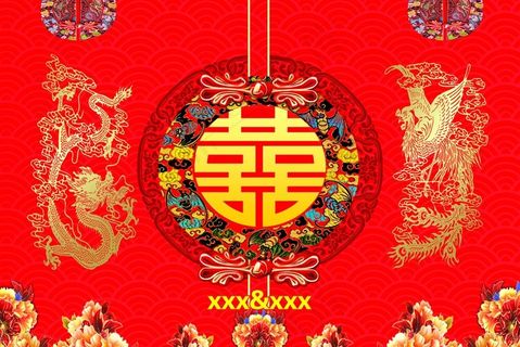 中式婚礼背景图片