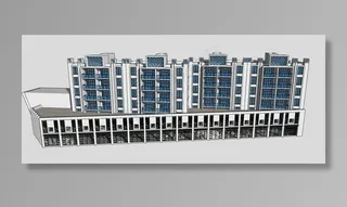 skp 小区沿街商业图片