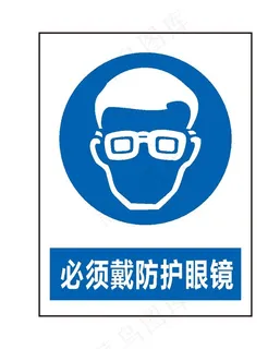 必须戴防护眼镜图片