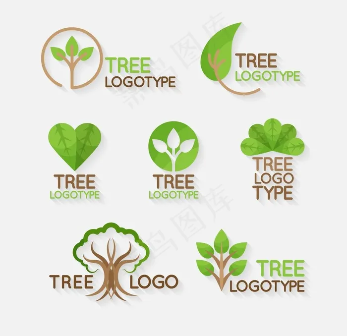 树图标图片ai矢量模版下载