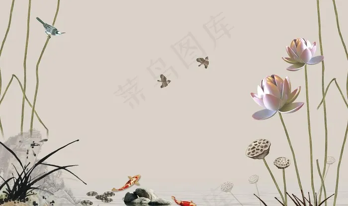 新中式背景墙图片