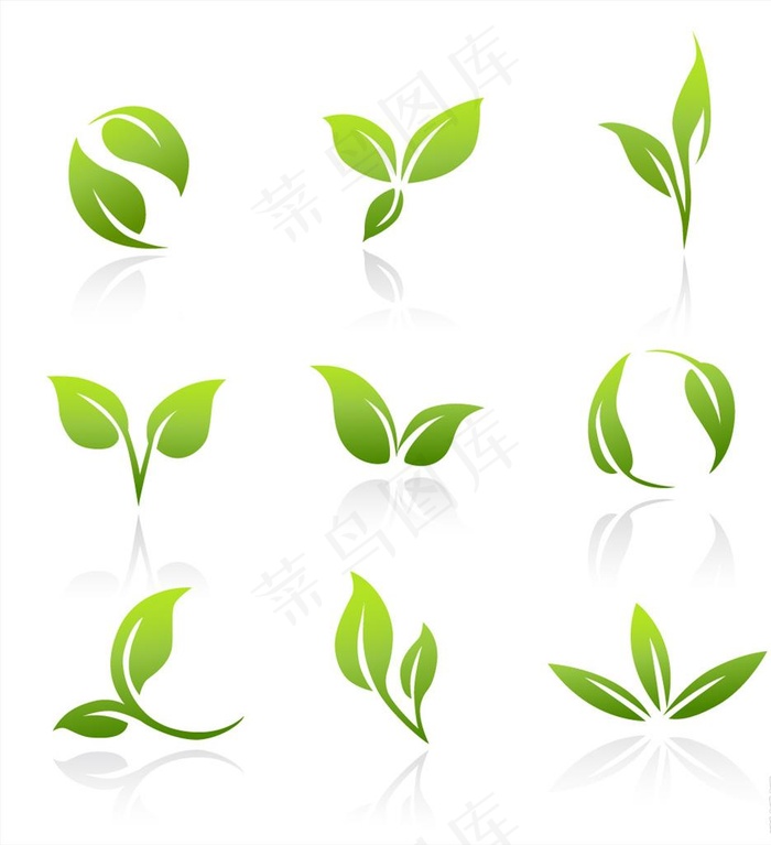 树叶图片ai矢量模版下载