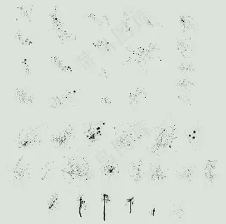 喷溅流淌墨迹图片