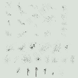 喷溅流淌墨迹图片