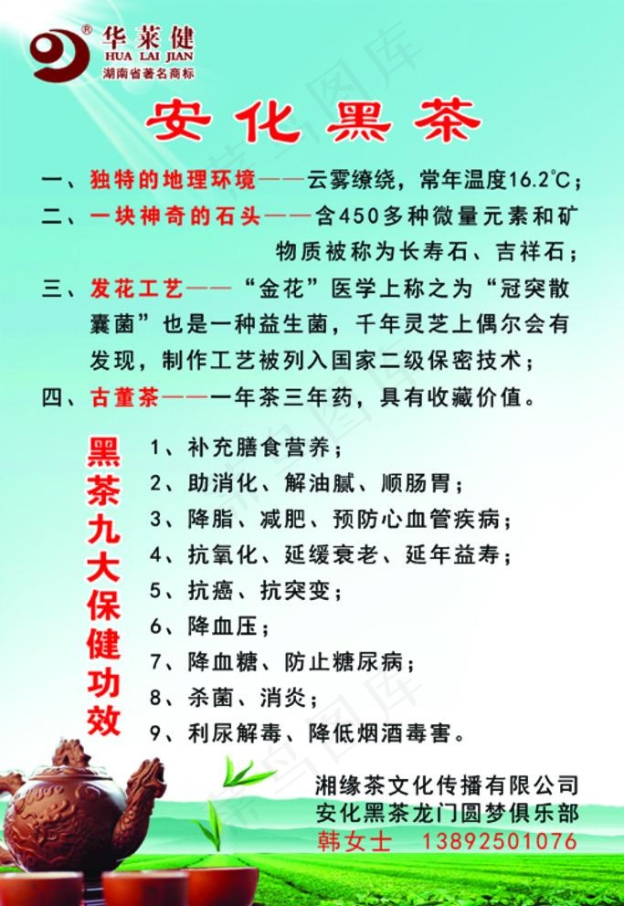 安化黑茶图图片