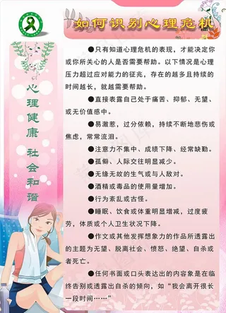 精神卫生展板图片