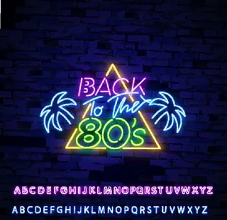 霓虹灯字母图片