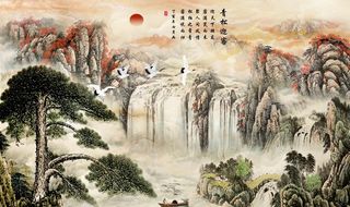 装饰画背景墙图片