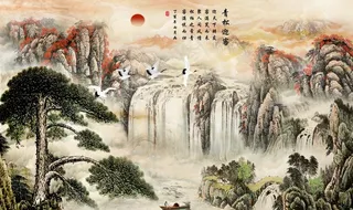 装饰画背景墙图片