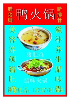 鸭火锅 传单图片
