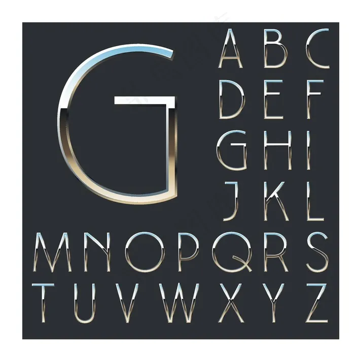 体字 三维字 金属字 三维立体图片ai矢量模版下载