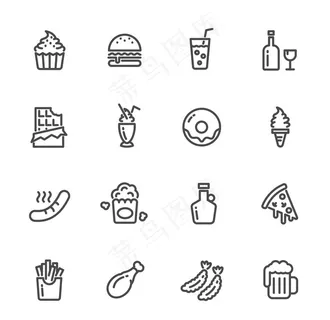 美食图标icon素材图片