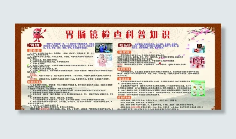 胃肠镜检查科普知识图片cdr矢量模版下载