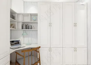 室内书房效果图图片