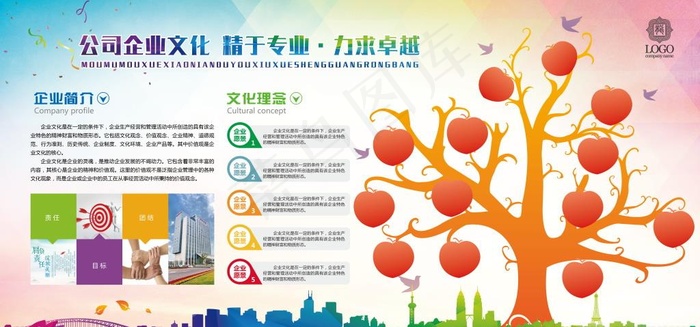公司展板背景图片(7087X3543(DPI:150))psd模版下载