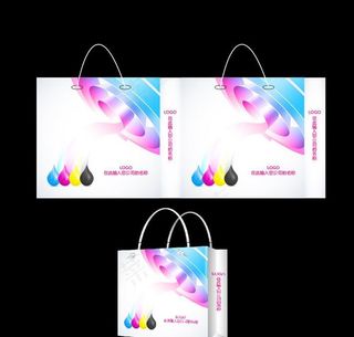 色彩行业手提袋设计图片
