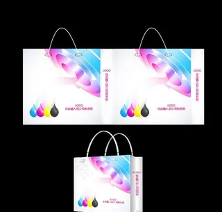 色彩行业手提袋设计图片