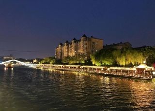 运河夜景 常州夜景 京杭运河图片