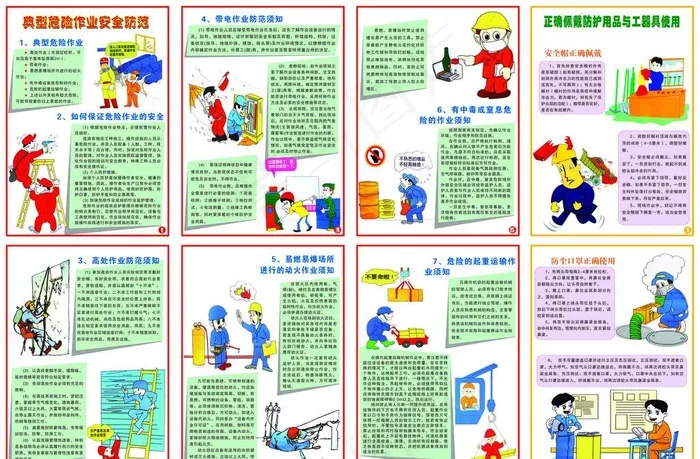 典型危险作业安全防范图片(6888X4734(DPI:72))psd模版下载