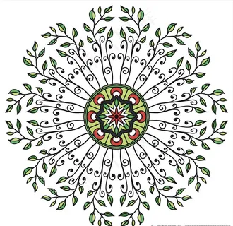 曼陀罗花纹图片