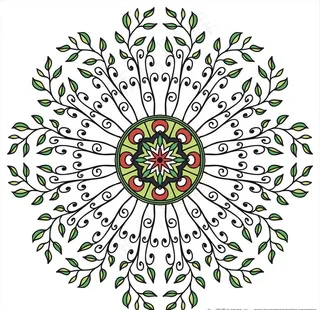 曼陀罗花纹图片