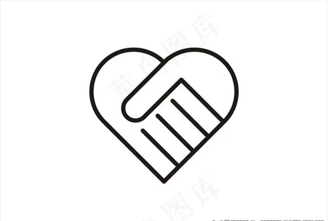 牵手关爱图标设计矢量图片