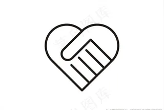牵手关爱图标设计矢量图片