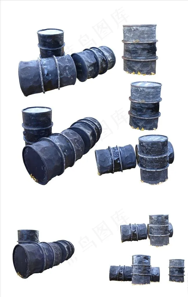 高清免抠png破旧的汽油桶图片(2026X3049(DPI:300))psd模版下载