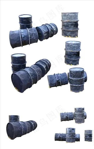 高清免抠png破旧的汽油桶图片