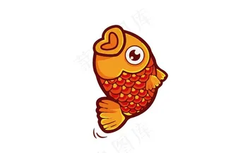 卡通风格鲤鱼锦鲤元素设计图片