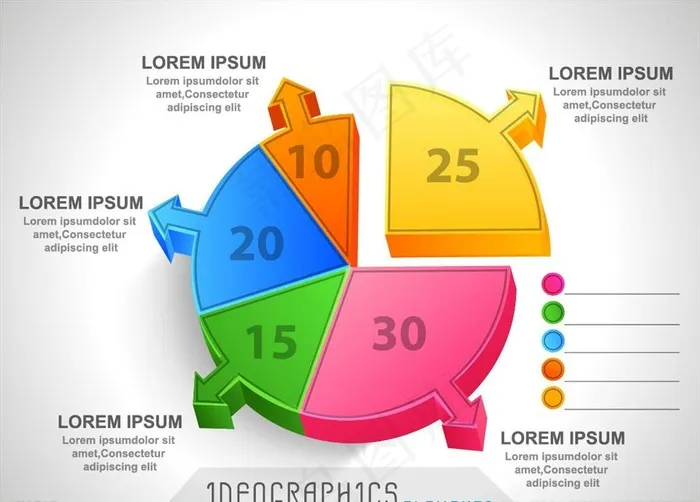 百分比饼图图片eps,ai矢量模版下载