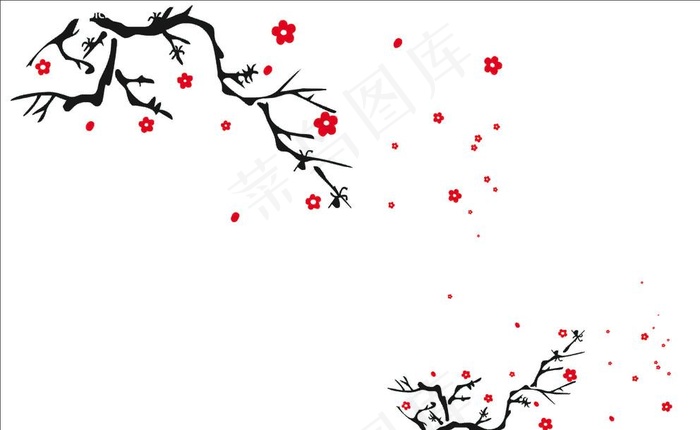 梅花矢量图图片
