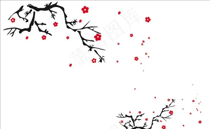 梅花矢量图图片