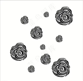 玫瑰花朵花纹图片