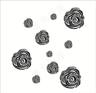 玫瑰花朵花纹图片