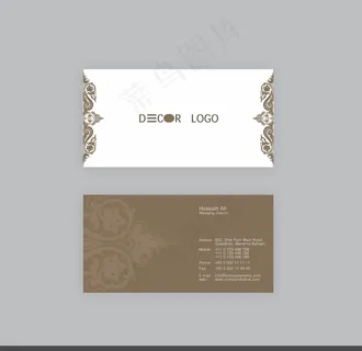 复古名片模板图片