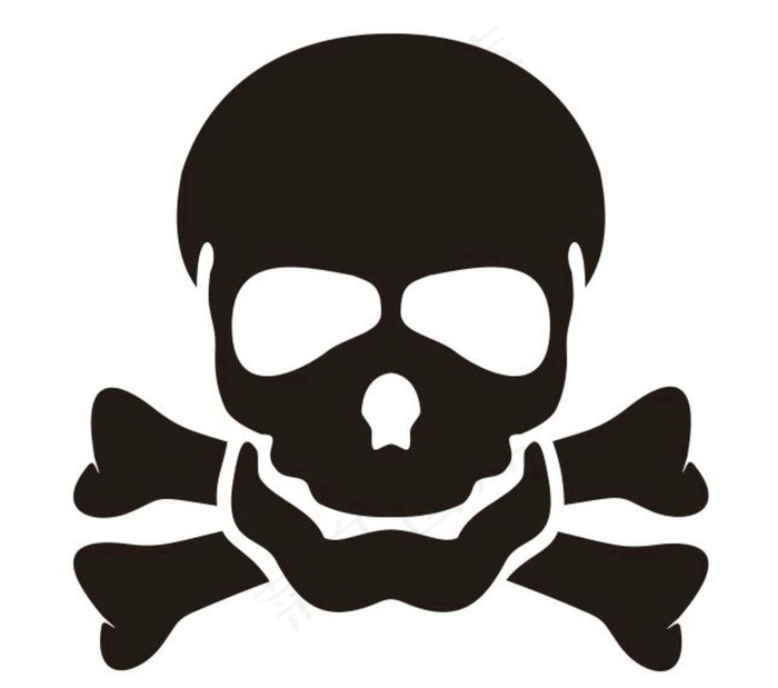 矢量有毒骷髅标志图片cdr矢量模版下载