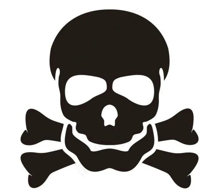 矢量有毒骷髅标志图片cdr矢量模版下载