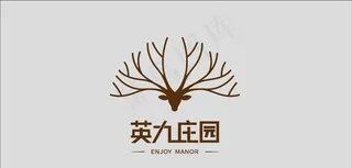 英九庄园鹿头logo图片